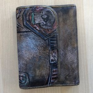 Jenny Yoo Hand Painted Vintage Wearable Art Wallet